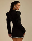 Collette - Puff Shoulder Mini Dress Fabslay