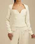 Aurora Pant - Tall Oversized Bow Detail Pant Light Beige Fabslay