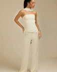 Aurora Charm - Wide Neckband Sleeveless Top Fabslay