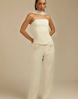 Aurora Charm - Wide Neckband Sleeveless Top Fabslay