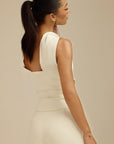 Aurora Charm - Wide Neckband Sleeveless Top Fabslay
