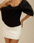 Dolly Skirt - Sleek Plain Mini Skirt White Fabslay