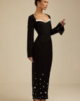 Elliana- Maxi Diamond Bottom Dress Fabslay