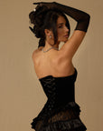 SAPHINE BLACK EVENING DRESS