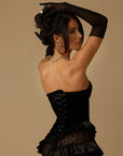SAPHINE BLACK EVENING DRESS Fabslay