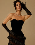 SAPHINE BLACK EVENING DRESS Fabslay