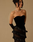 SAPHINE BLACK EVENING DRESS Fabslay