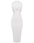 Cielo - Ruched Top Maxi Dress White My Store
