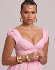 Roselle lace-up back dress