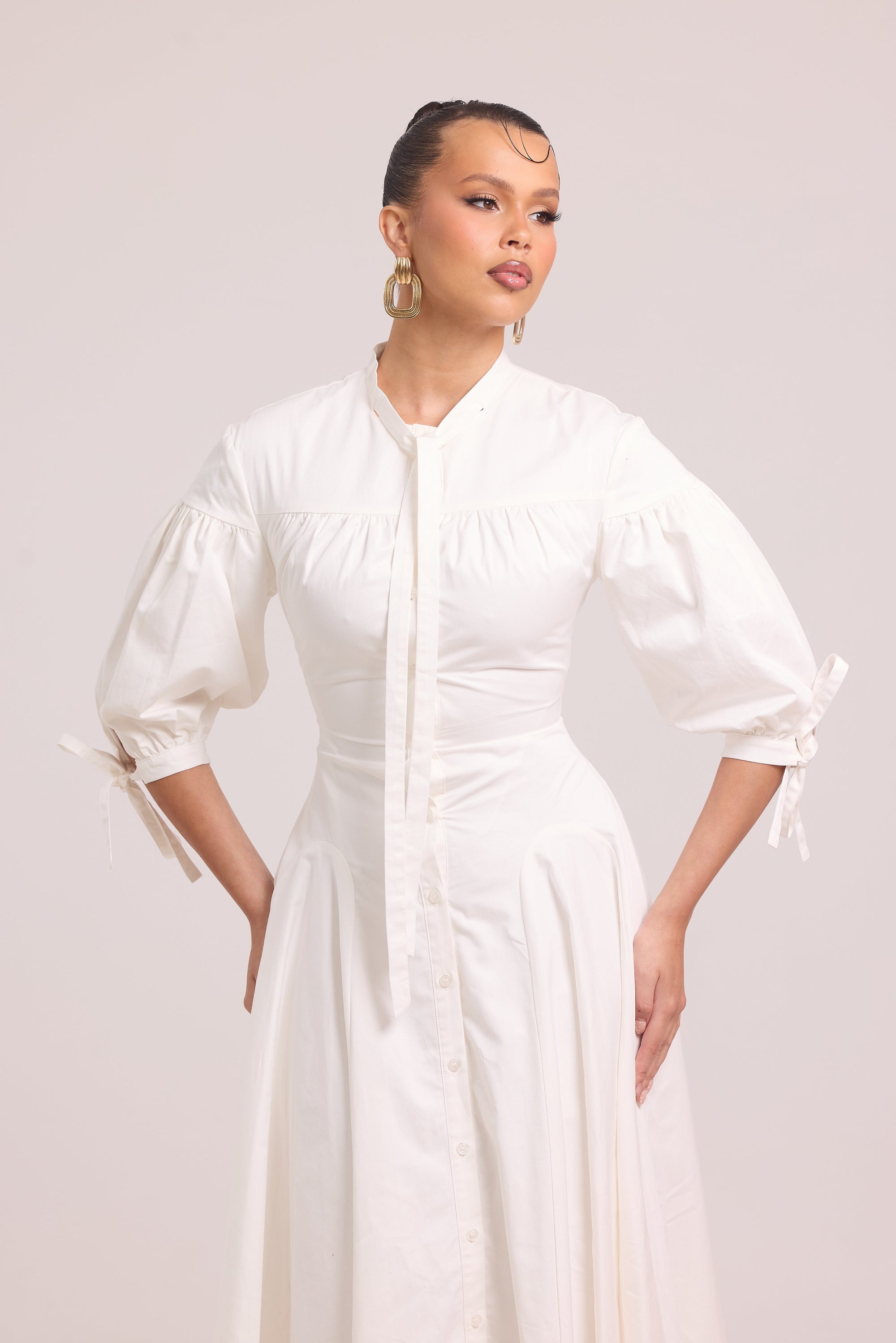 cotton white dress
