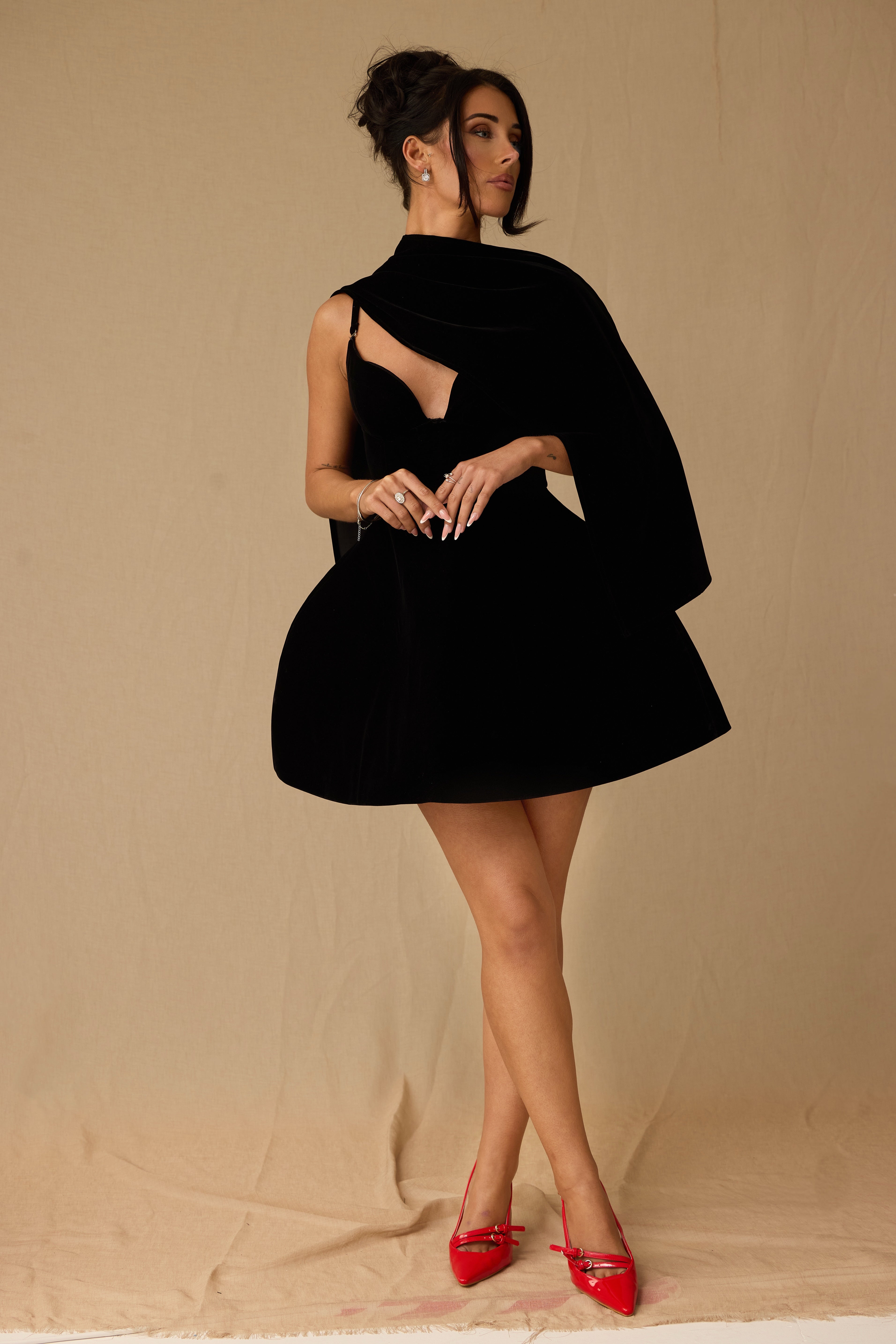 Black Fit and Flare Mini Dress - Classic Black Style for Any