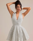 ELSA POLKA DOT MINI DRESS WITH POCKETS