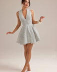 ELSA POLKA DOT MINI DRESS WITH POCKETS