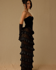 SAPHINE BLACK EVENING DRESS