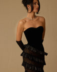 SAPHINE BLACK EVENING DRESS